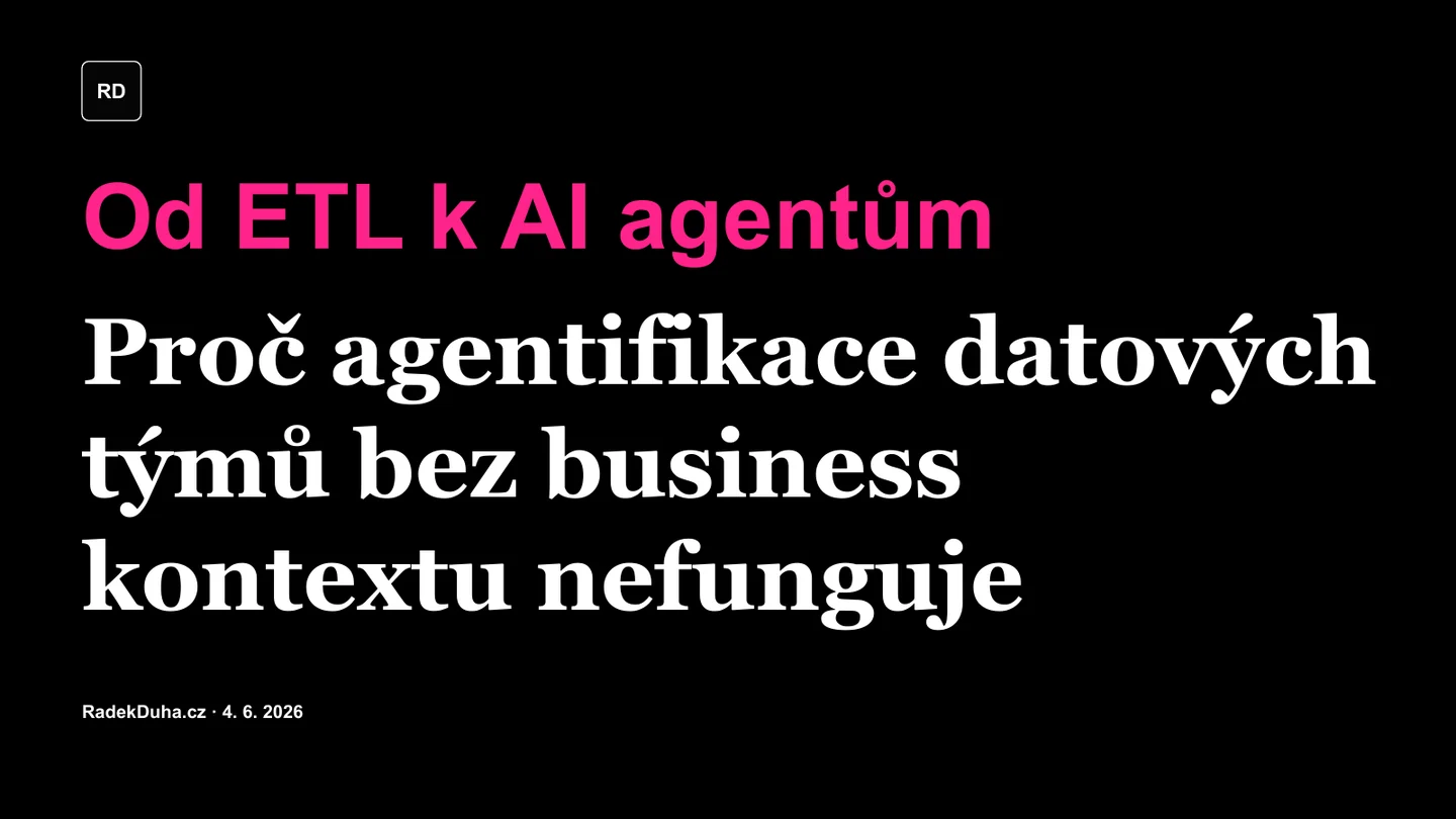 Opening slide of the From ETL to AI agents presentation